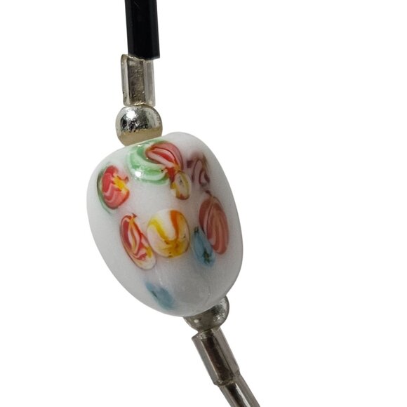 Retro Bho Colorful Beaded Necklace Whimsical Painted Beads Fashion Jewelry Women - Picture 2 of 5